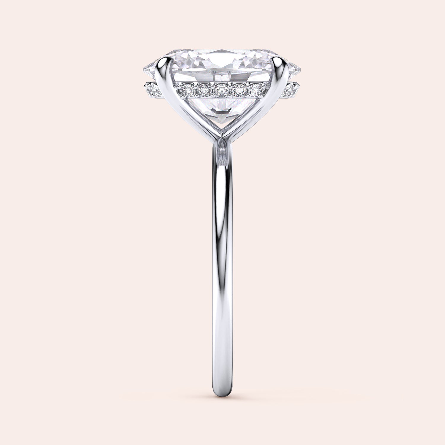 Stunning 14K or 18K gold solitaire ring with heart-shaped diamond and accent diamonds, perfect for engagements and special occasions.|
#14KRecycledWhiteGold
#18KRecycledWhiteGold
#Platinum