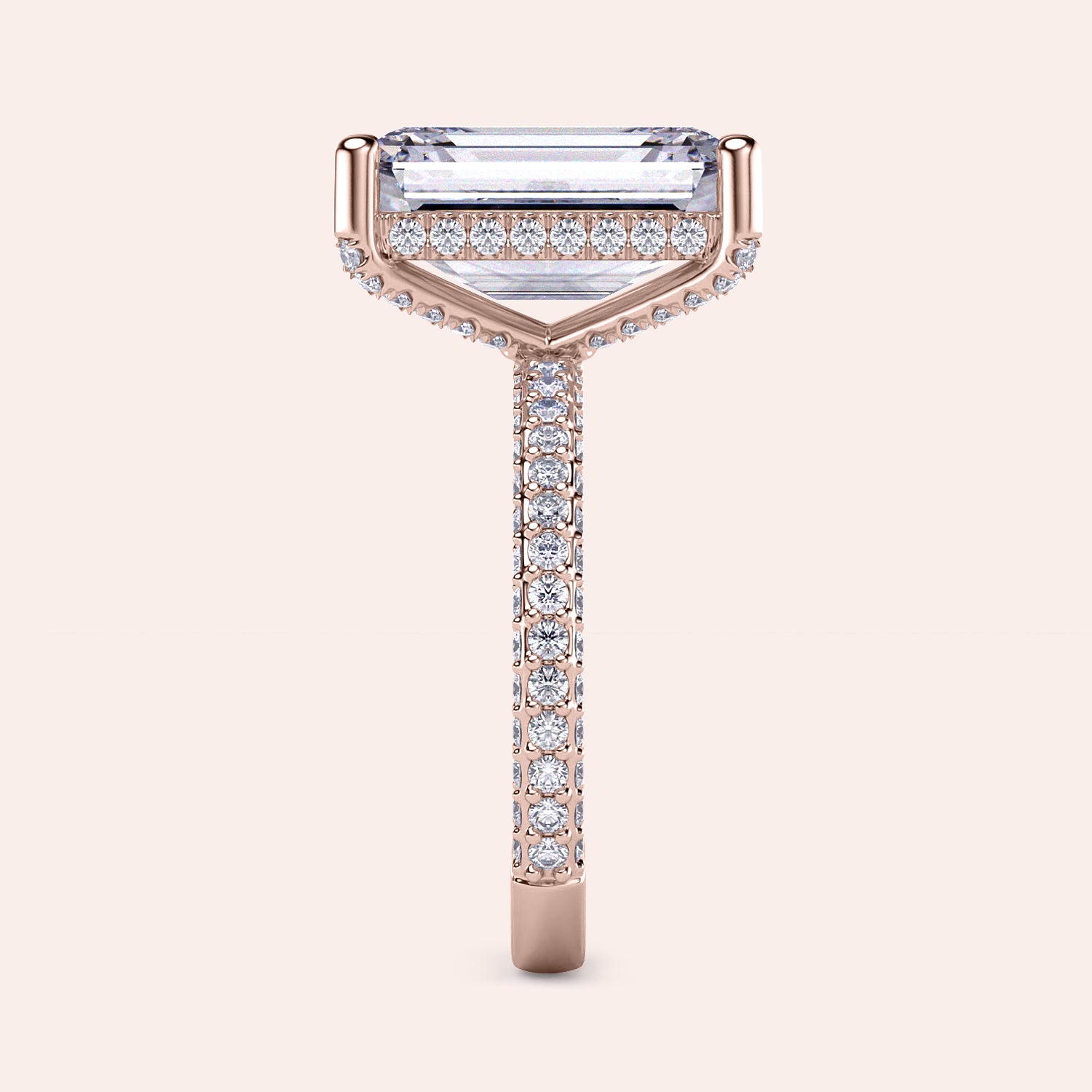 Rose Gold pear-shaped diamond engagement ring withPave band, available in 14K/18K gold or platinum, features an exquisite centerpiece.|
#14KRecycledRoseGold
#18KRecycledRoseGold