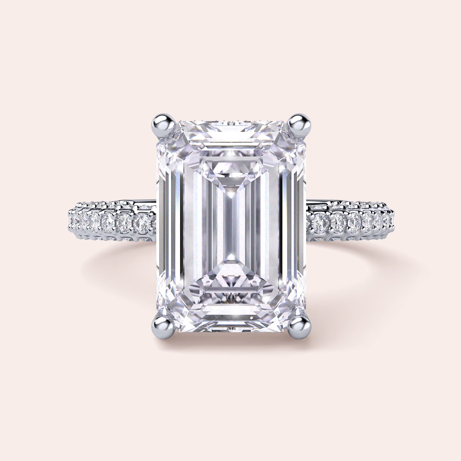 Elegant pear-shaped diamond engagement ring in 14K/18K gold or platinum, featuring a sparkling diamond-studded band.|
#14KRecycledWhiteGold
#18KRecycledWhiteGold
#Platinum