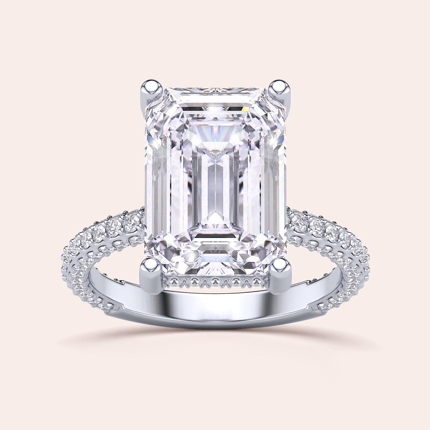 Close-up of a model wearing a 14K/18K/platinum pear-shaped diamond engagement ring withPave accents, showcasing timeless elegance.|
#14KRecycledWhiteGold
#18KRecycledWhiteGold
#Platinum