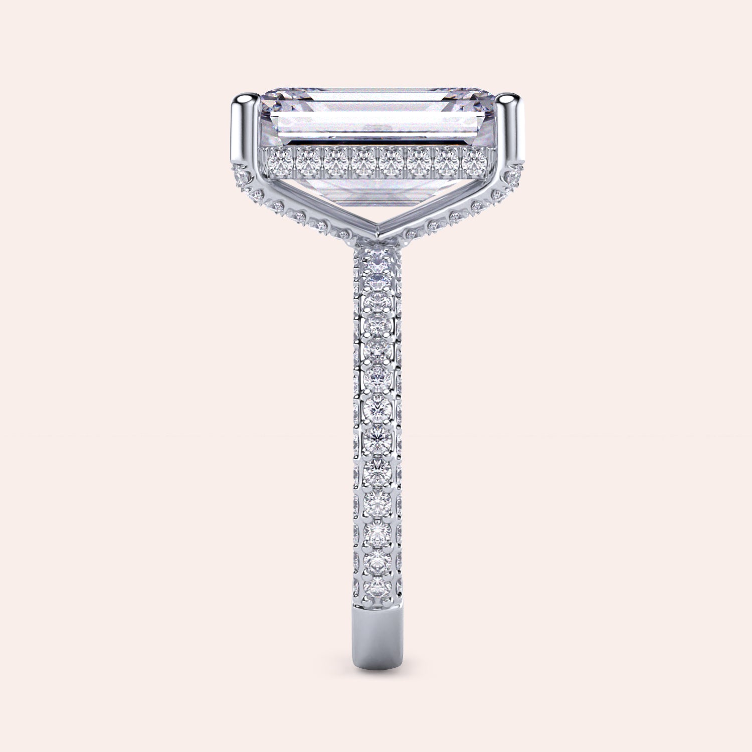 Close-up of a model wearing a 14K/18K/platinum pear-shaped diamond engagement ring withPave accents, showcasing timeless elegance.|
#14KRecycledWhiteGold
#18KRecycledWhiteGold
#Platinum