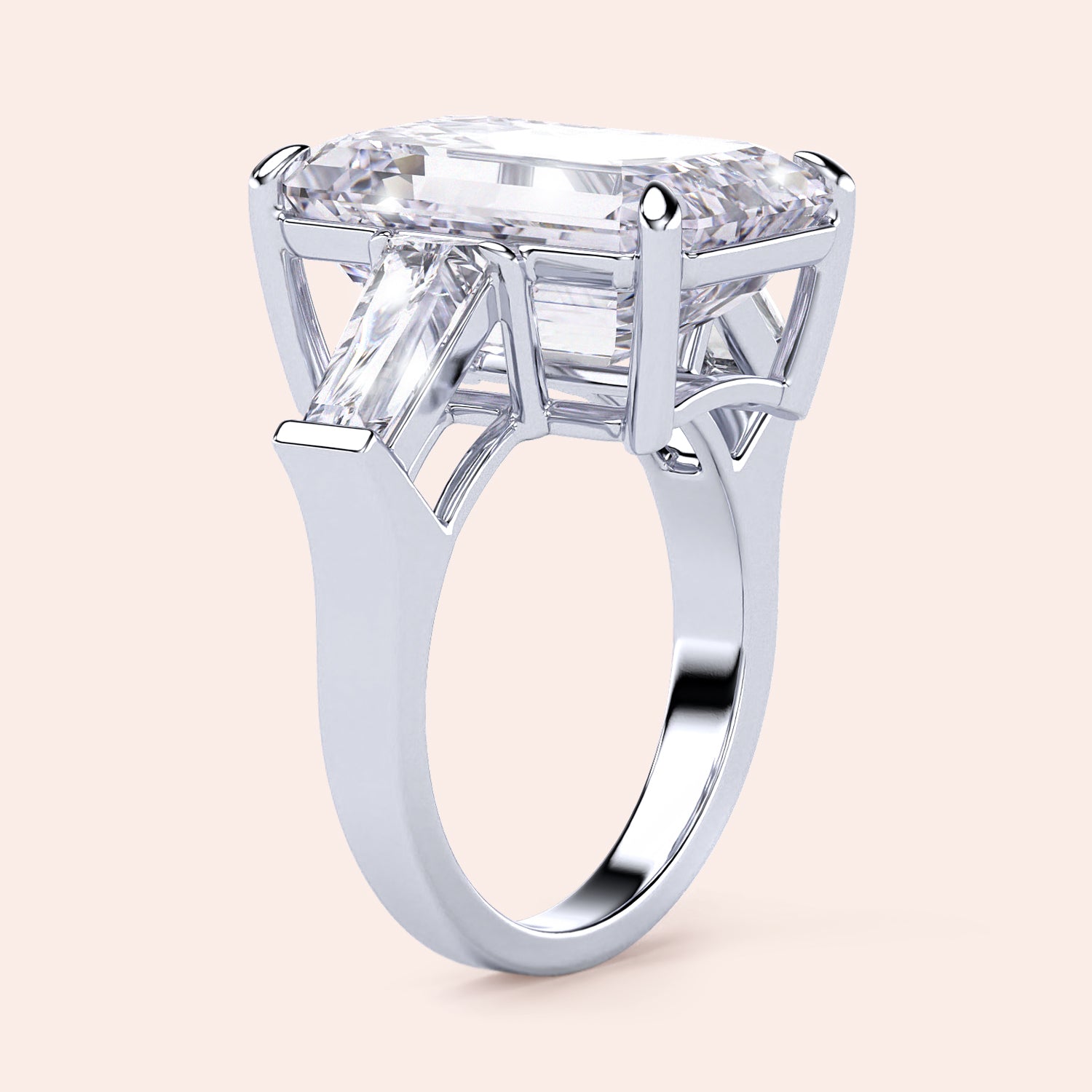 Elegant pear-shaped diamond engagement ring in 14K/18K gold or platinum, featuring a sparkling diamond-studded band.|
#14KRecycledWhiteGold
#18KRecycledWhiteGold
#Platinum