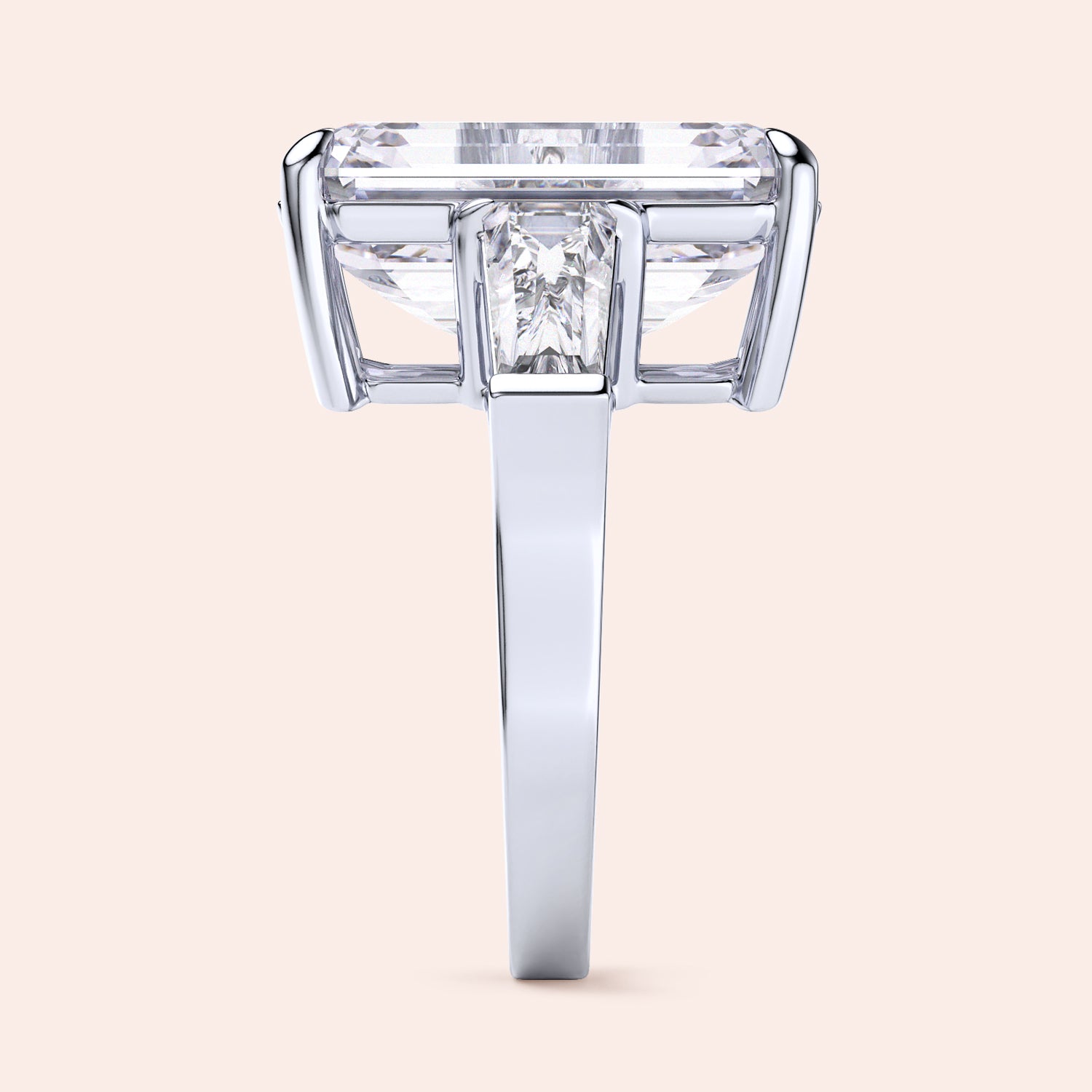 Elegant pear-shaped diamond engagement ring in 14K/18K gold or platinum, featuring a sparkling diamond-studded band.|
#14KRecycledWhiteGold
#18KRecycledWhiteGold
#Platinum