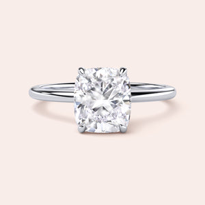 Stunning 14K/18K gold or platinum cushion cut diamond ring, showcasing brilliance and luxury for any occasion. 