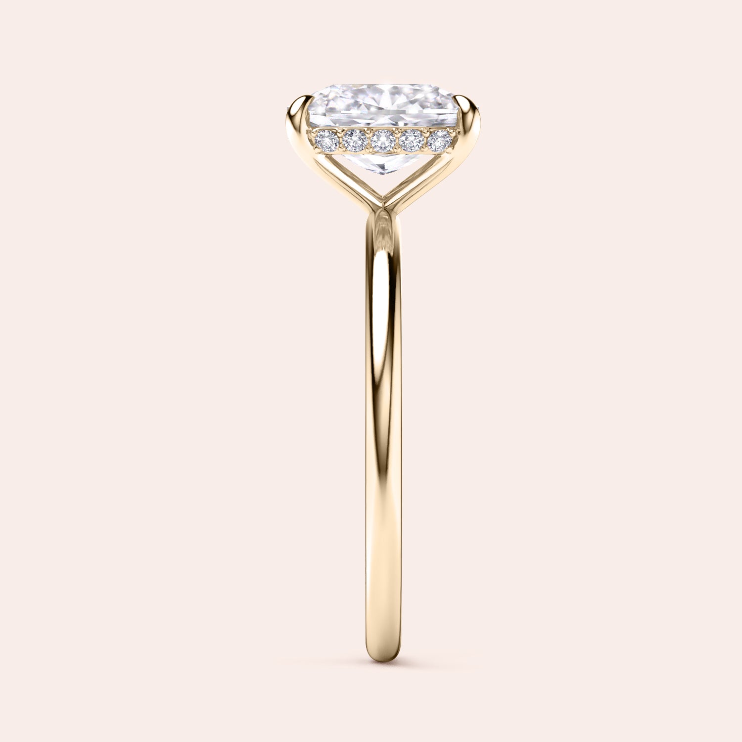 Elegant 14K/18K gold ring with heart-shaped diamond solitaire and accent diamonds, displayed unworn on a neutral background. |


#14KRecycledYellowGold 
#18KRecycledYellowGold 