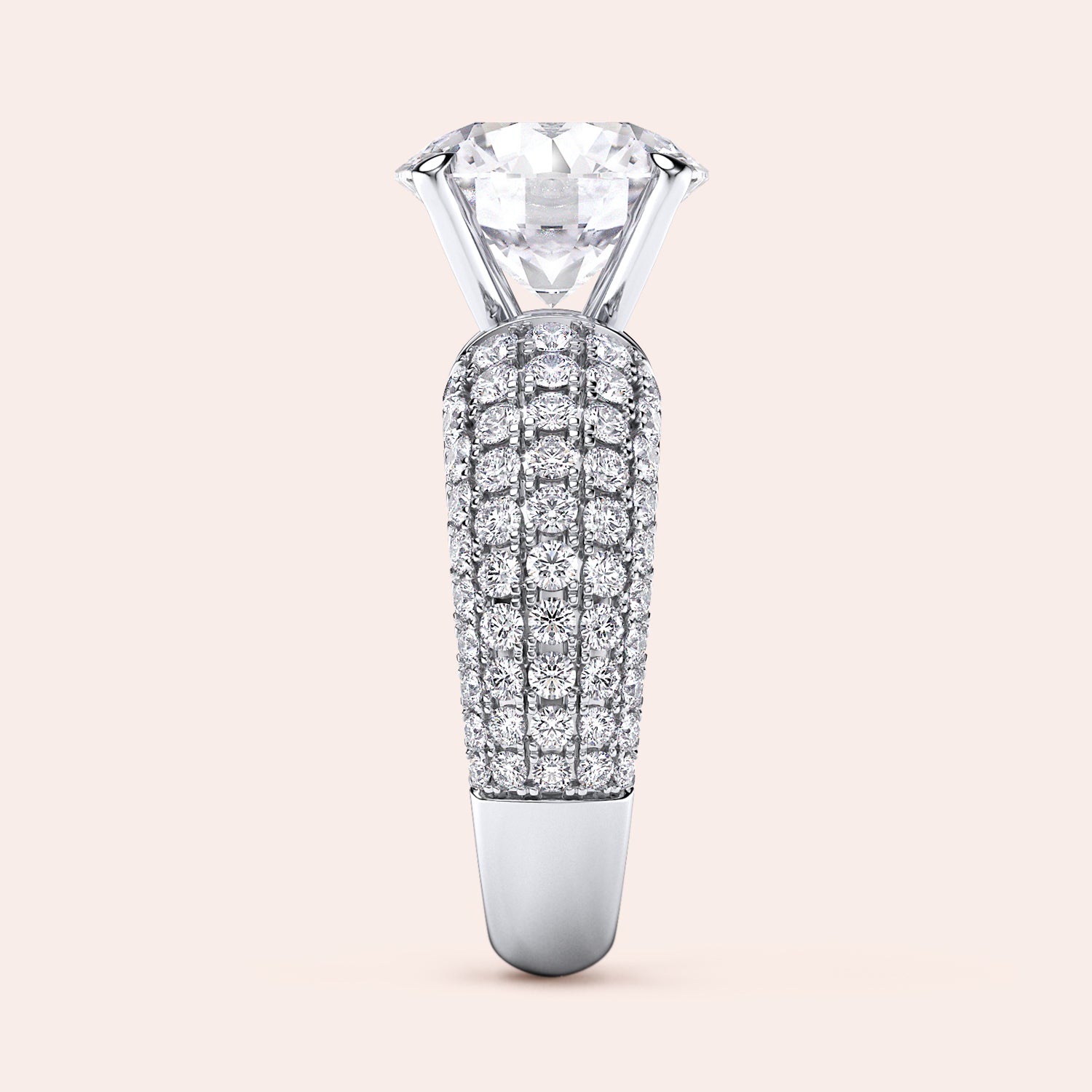 Elegant luxury jewelry featuring a stunning round diamond in a 14K or 18K gold or platinum band, ideal for special occasions.|

#14KRecycledWhiteGold
#18KRecycledWhiteGold
#Platinum






