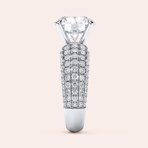 Elegant luxury jewelry featuring a stunning round diamond in a 14K or 18K gold or platinum band, ideal for special occasions.