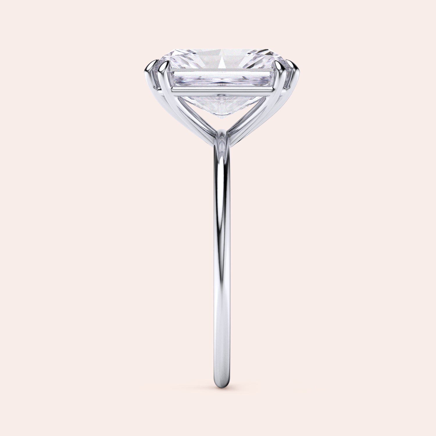 Elegant solitaire engagement ring with a round cut diamond in a sleek band, available in 14K, 18K gold or platinum.  |

#14KRecycledWhiteGold
#18KRecycledWhiteGold
#Platinum






