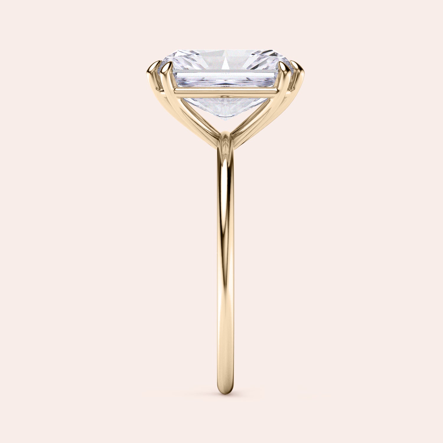 Side view of a solitaire engagement ring with a brilliant 6-prong round diamond, available in 14K, 18K gold or platinum. |


#14KRecycledYellowGold 
#18KRecycledYellowGold 