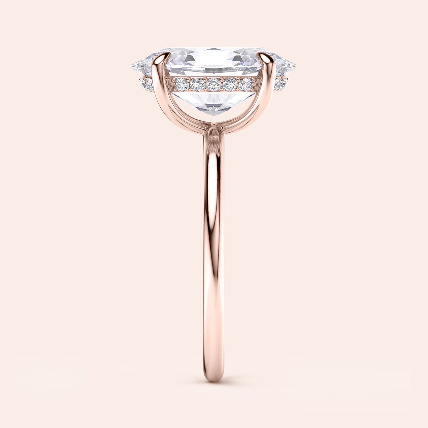 Elegant rose gold engagement ring featuring an oval solitaire diamond, available in 14K, 18K, or platinum. Timeless beauty.|







#14KRecycledRoseGold
#18KRecycledRoseGold


