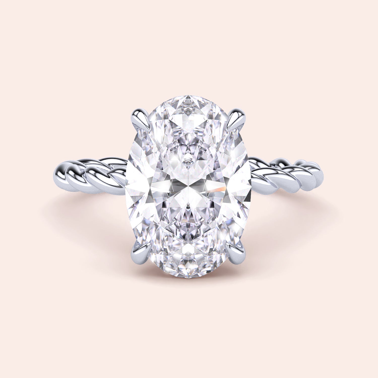 Elegant oval-shaped twisted band engagement ring in white gold, available in 14K, 18K, or platinum. Perfect for a timeless look.|

#14KRecycledWhiteGold
#18KRecycledWhiteGold








#Platinum
