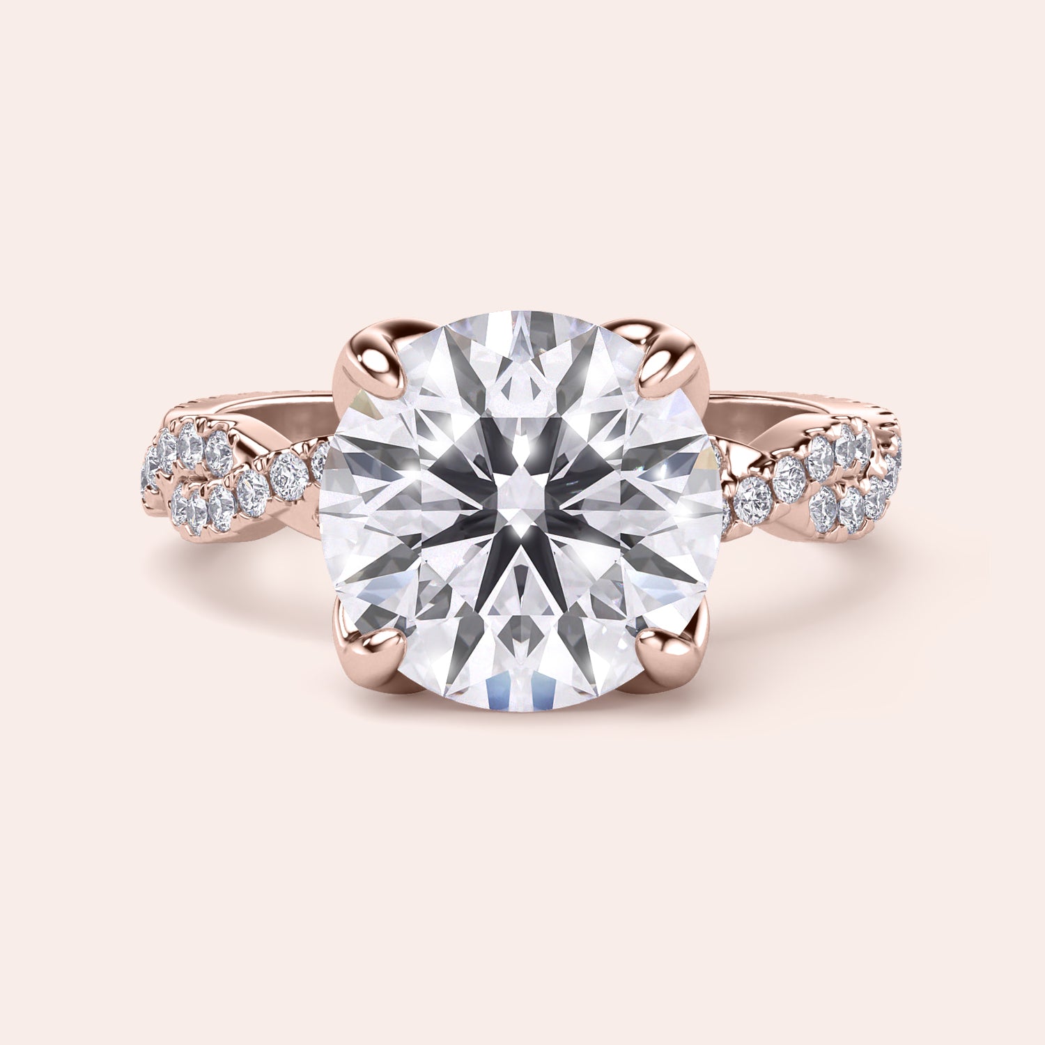 Radiant cut diamond engagement ring in 14K rose gold with pave band, perfect for timeless elegance and sparkle.|







#14KRecycledRoseGold
#18KRecycledRoseGold



