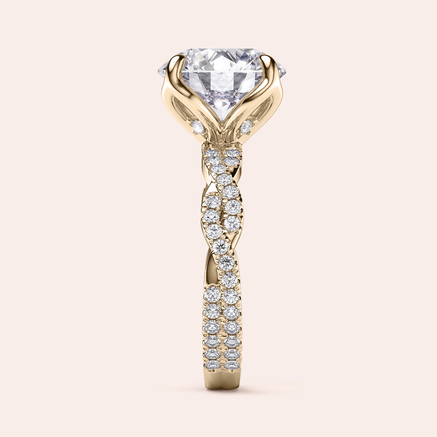 Radiant-cut diamond engagement ring with side stone accents in 14K yellow gold, displayed on a neutral background.|




#14KRecycledYellowGold
#18KRecycledYellowGold





