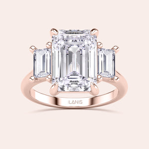 Rose gold teardrop halo engagement ring set featuring pear-shaped diamond, with options in 14K, 18K, or platinum settings.