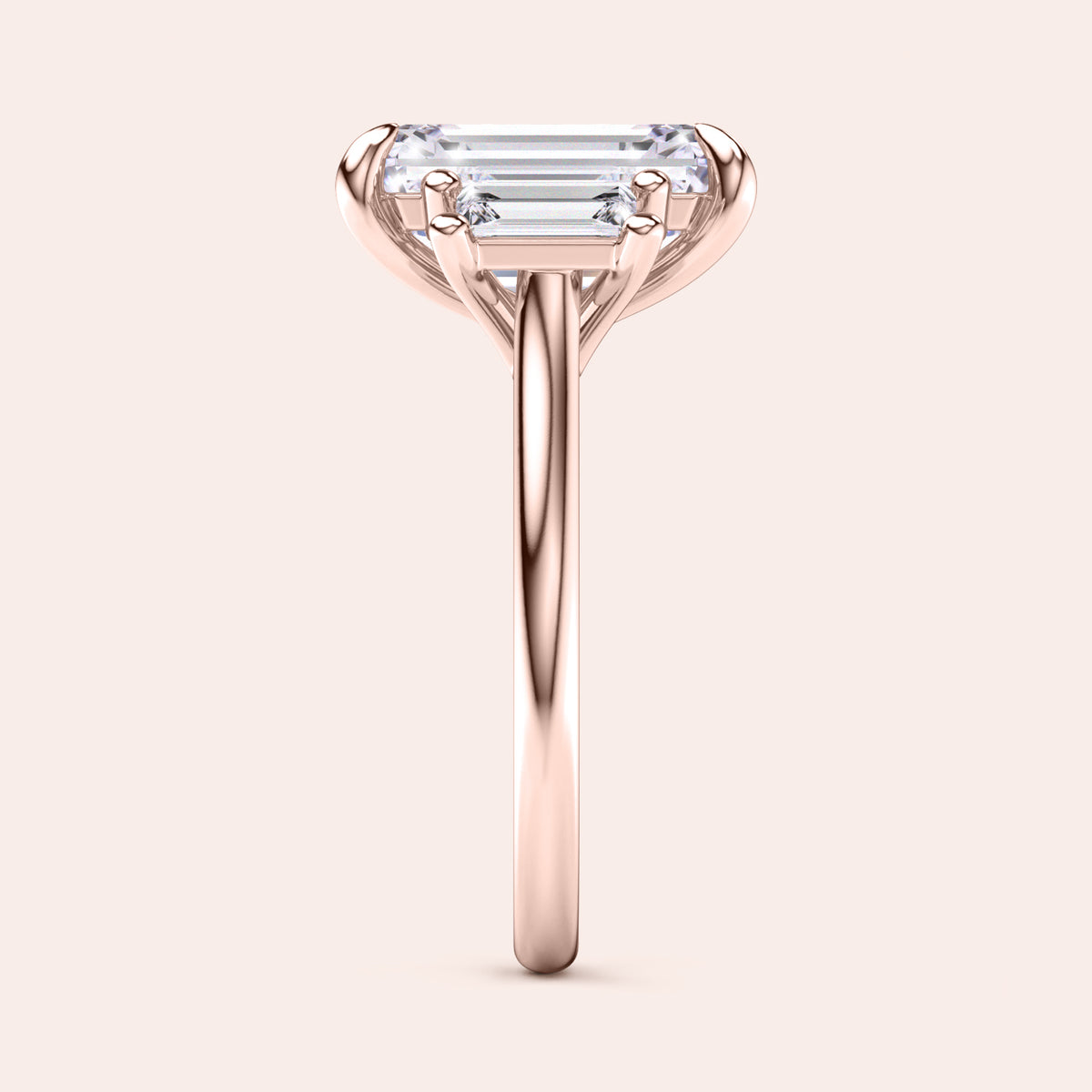 Rose gold teardrop halo engagement ring set featuring pear-shaped diamond, with options in 14K, 18K, or platinum settings.