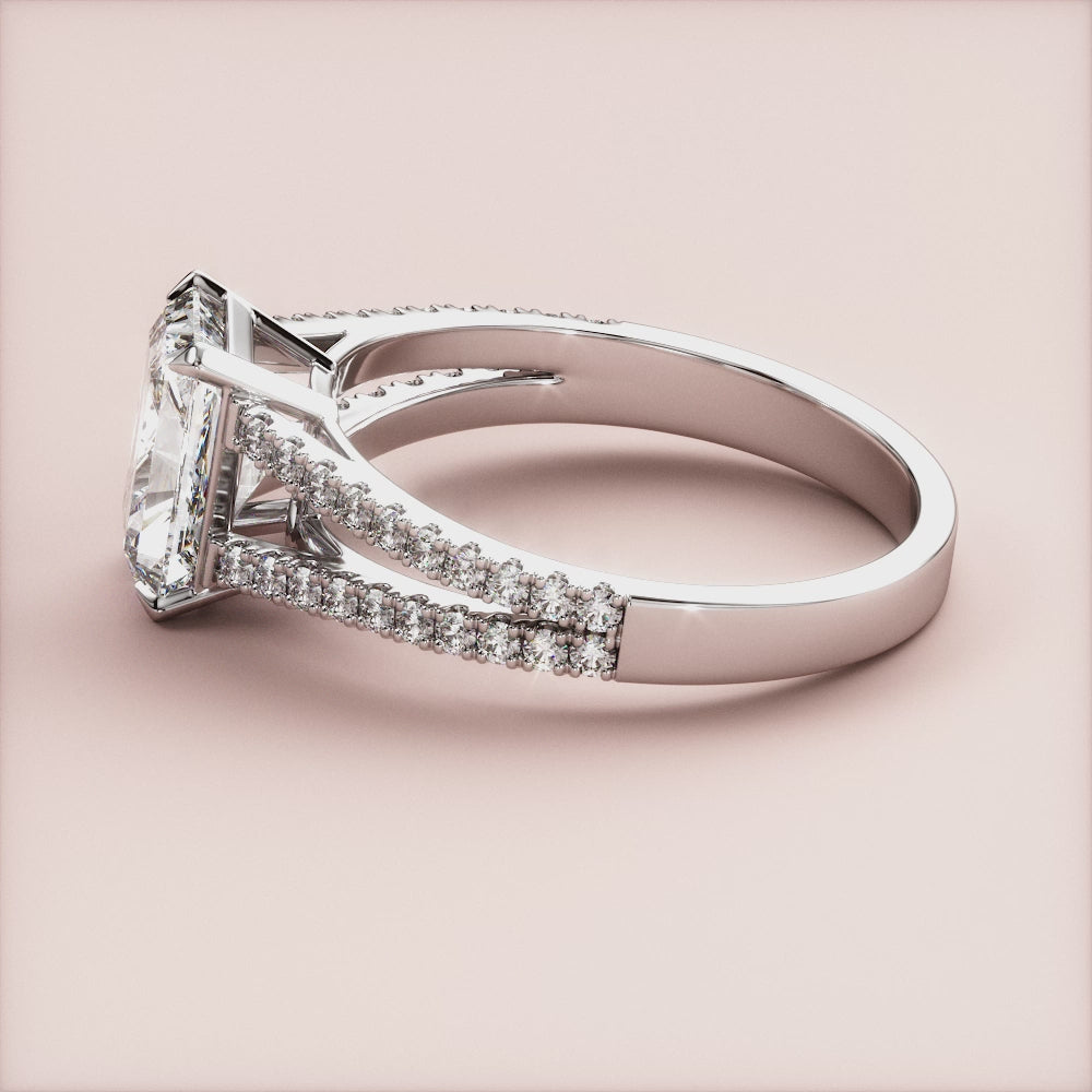 Radiant 14K white gold Danica split shank pave band engagement ring, showcasing exquisite design and brilliance.|

#14KRecycledWhiteGold
#18KRecycledWhiteGold








#Platinum