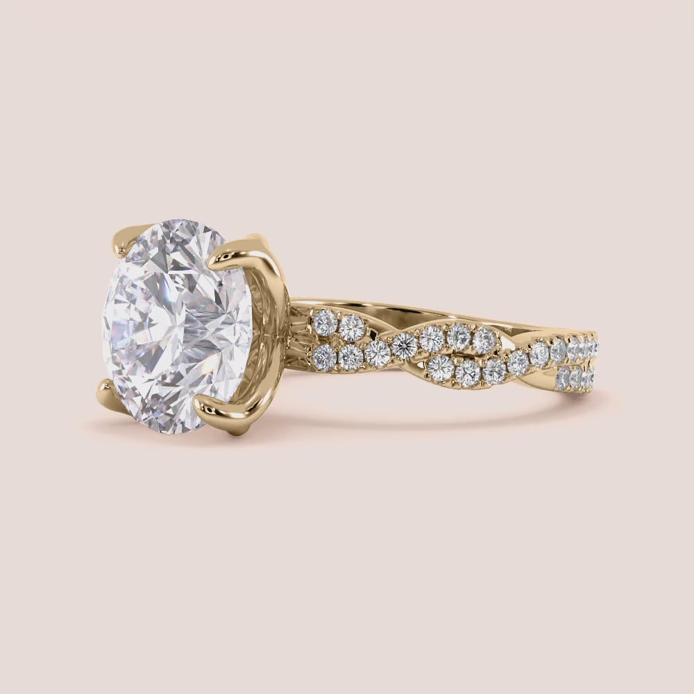 Radiant-cut diamond engagement ring with side stone accents in 14K yellow gold, displayed on a neutral background.|




#14KRecycledYellowGold
#18KRecycledYellowGold





