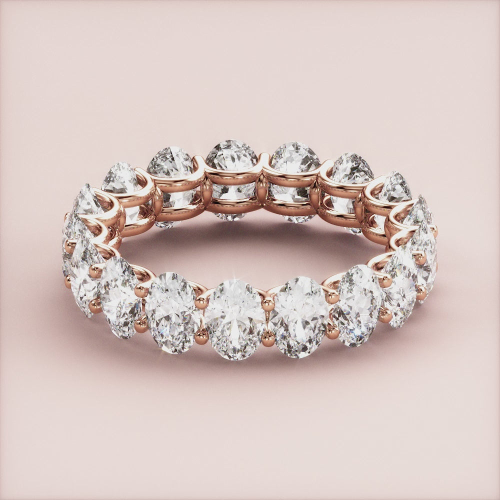 Elegant 14K or 18K rose gold diamond eternity wedding band with round brilliant-cut diamonds in shared prong setting. |
 
 
 
 
 #14KRecycledRoseGold
 #18KRecycledRoseGold