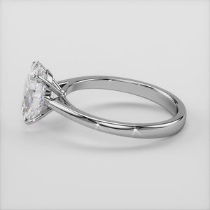 Elegant 14K yellow gold solitaire engagement ring with a brilliant round-cut diamond in a classic four-prong setting.