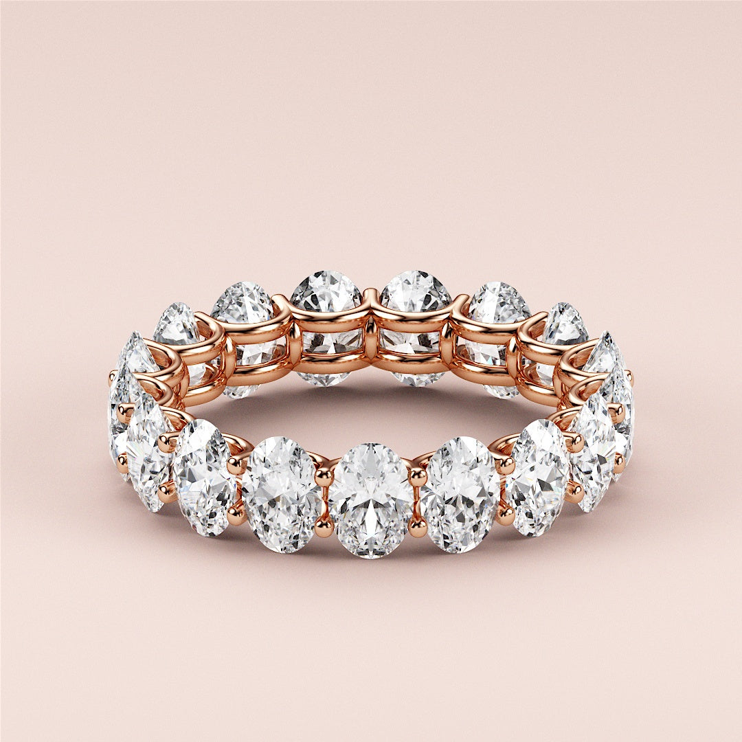 Elegant 14K rose gold eternity band with round-cut diamonds in prong setting, perfect for weddings and celebrations. |
 
 
 
 
 #14KRecycledRoseGold
 #18KRecycledRoseGold