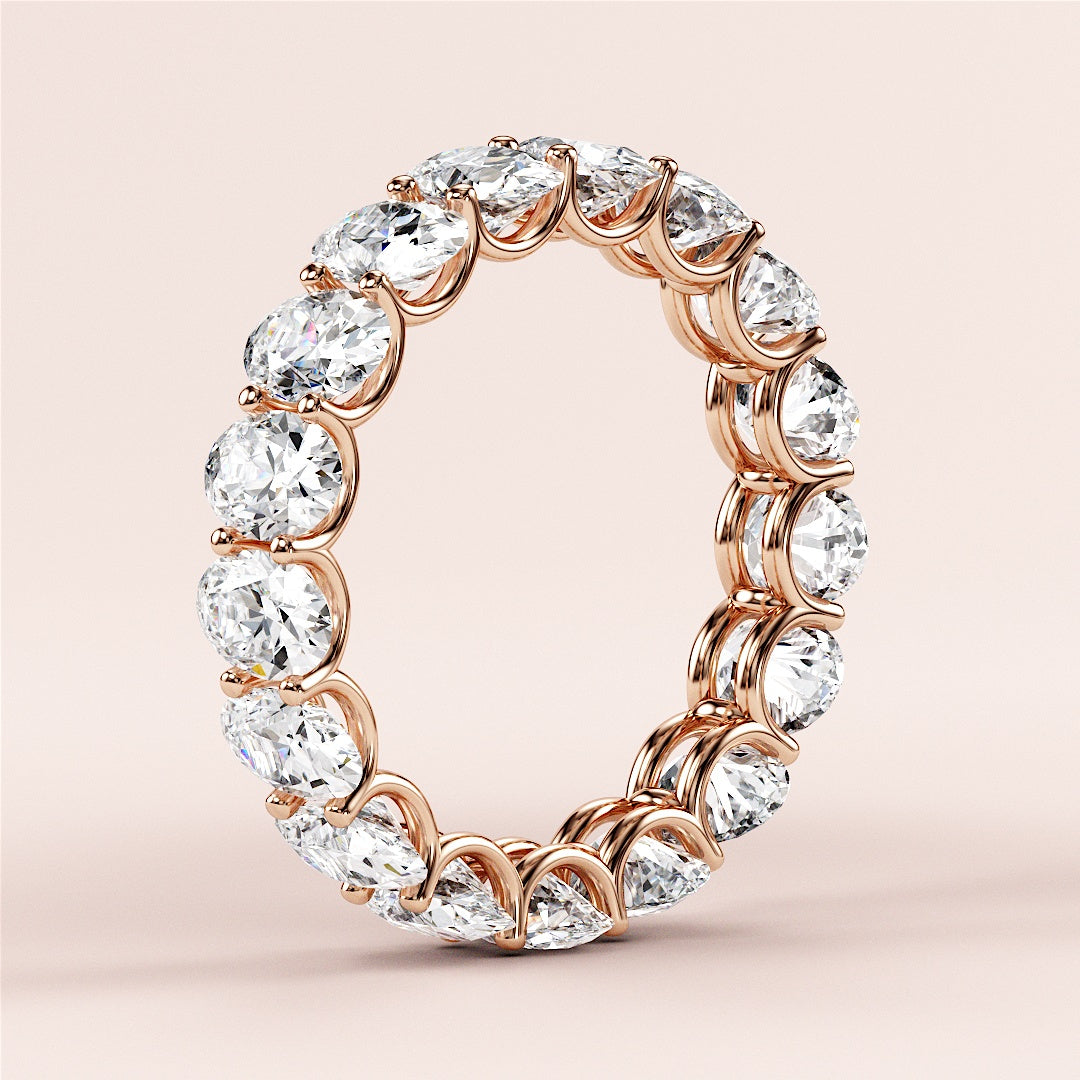 Elegant 14K or 18K rose gold diamond eternity wedding band with round brilliant-cut diamonds in shared prong setting. |
 
 
 
 
 #14KRecycledRoseGold
 #18KRecycledRoseGold