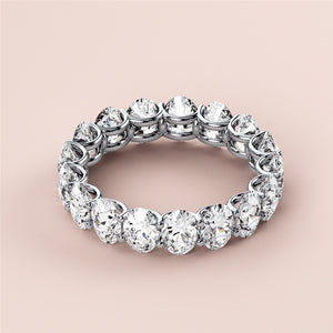 Round Shaped Diamond Eternity Band in 14K Gold, featuring a stunning Sophie designâ€”perfect for wedding vows. 