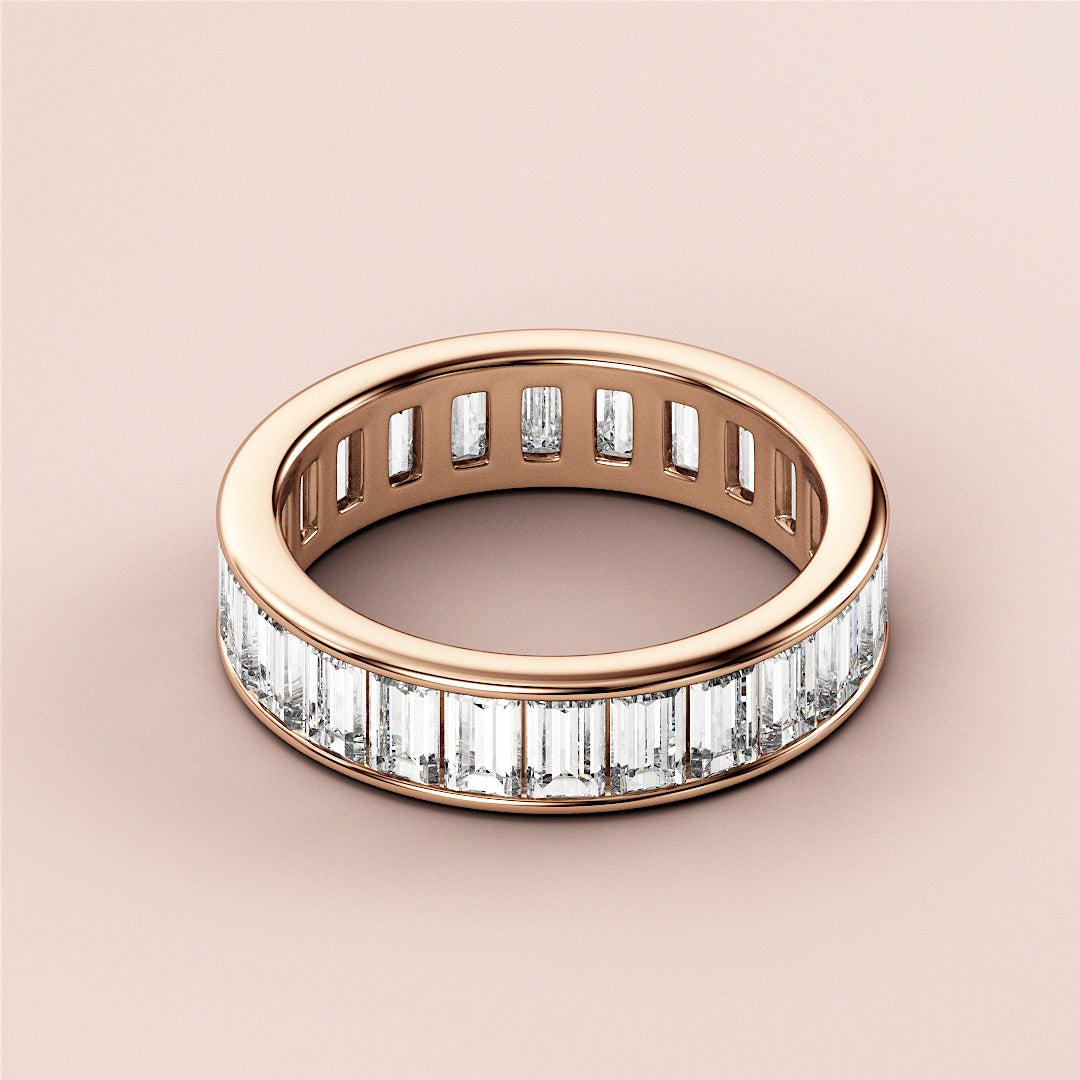 Stunning 14K/18K rose gold emerald channel eternity wedding band with exquisite craftsmanship and luxurious design. |
 
 
 
 
 #14KRecycledRoseGold
 #18KRecycledRoseGold