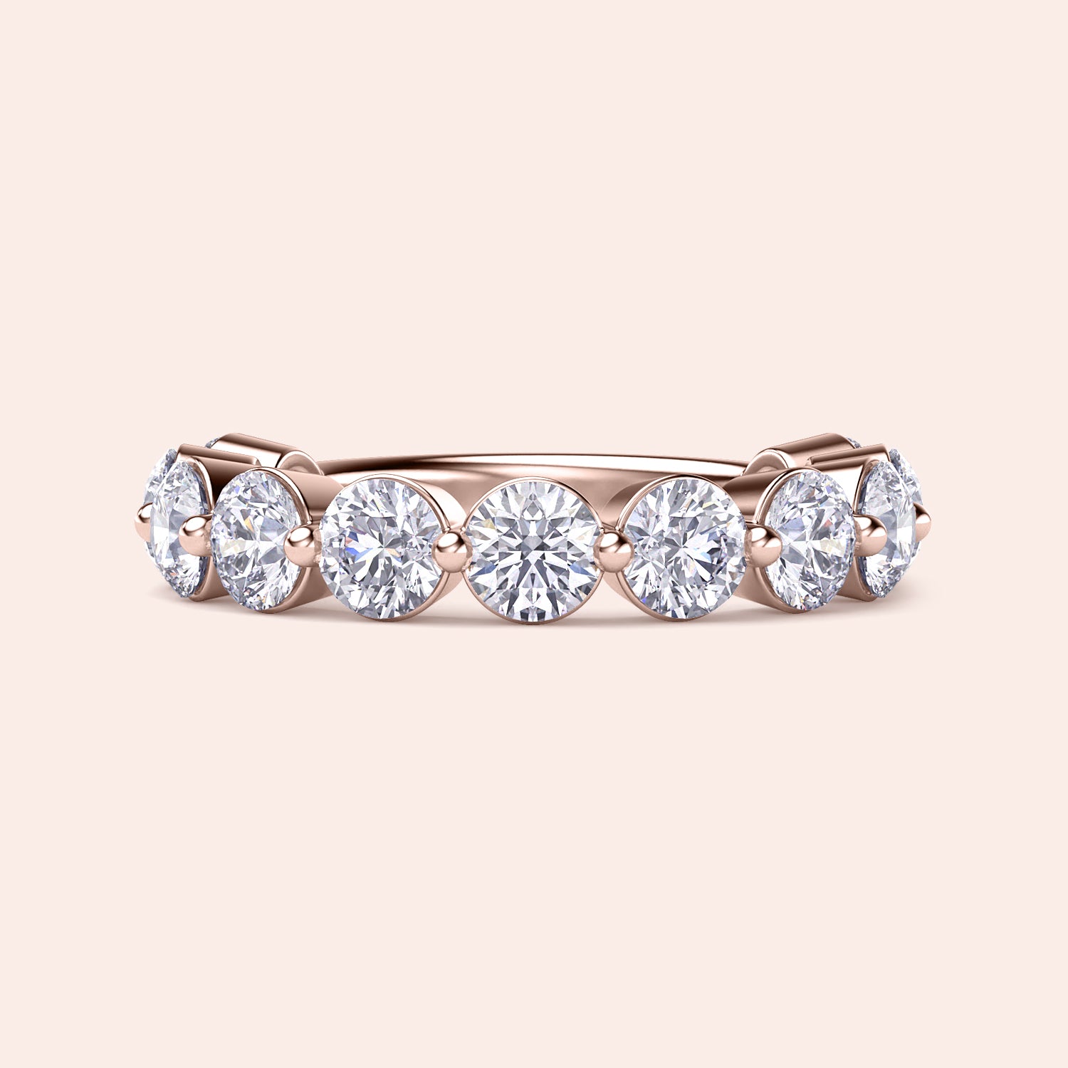 Elegant 14K or 18K rose gold eternity band with round brilliant-cut diamonds, symbolizing timeless beauty and wedding bliss. |
 
 
 
 
 #14KRecycledRoseGold
 #18KRecycledRoseGold
