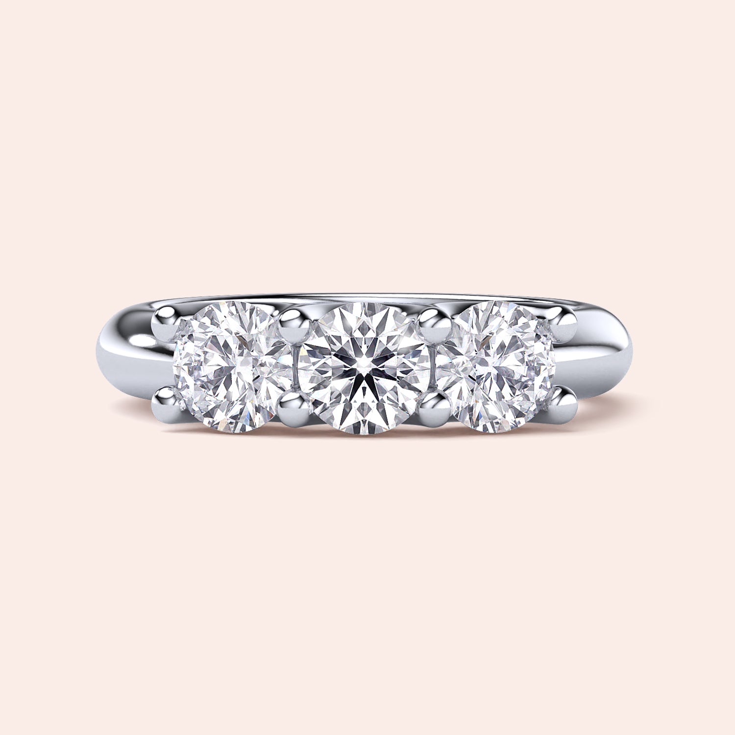 Elegant 14K/18K/Platinum wedding band featuring three round-cut diamonds, designed by Ilanis. Perfect for eternal love. |
 #14KRecycledWhiteGold
 #18KRecycledWhiteGold
 
 
 
 
 #Platinum