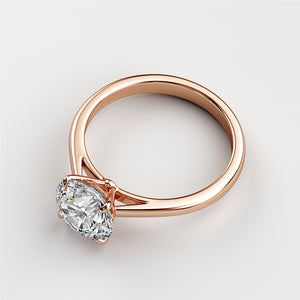 Rose Gold Engagement Ring with Marquise Diamond on 14K/18K/Platinum Band, Elegant Solitaire Design, Timeless and Classic