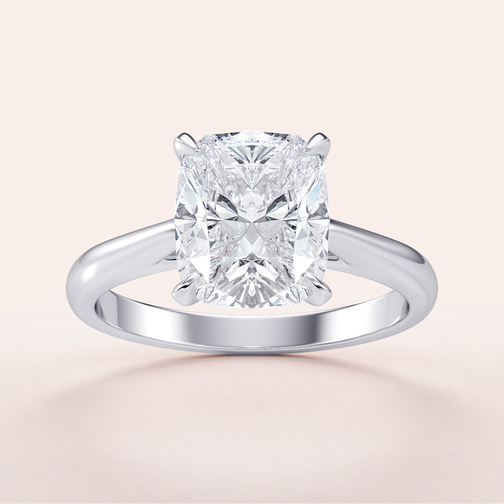 Cushion classic solitaire engagement ring in 14K or 18K white gold, featuring a radiant cut diamond for timeless elegance.|

#14KRecycledWhiteGold
#18KRecycledWhiteGold








#Platinum