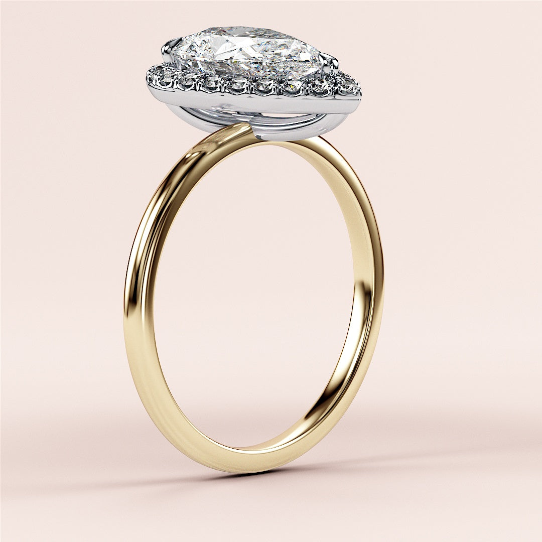 Radiant cut diamond engagement ring in 14K yellow gold with split-shank design and round diamond accents for a stunning look.|

#14KRecycledRose/WhiteGold
#18KRecycledRose/WhiteGold





