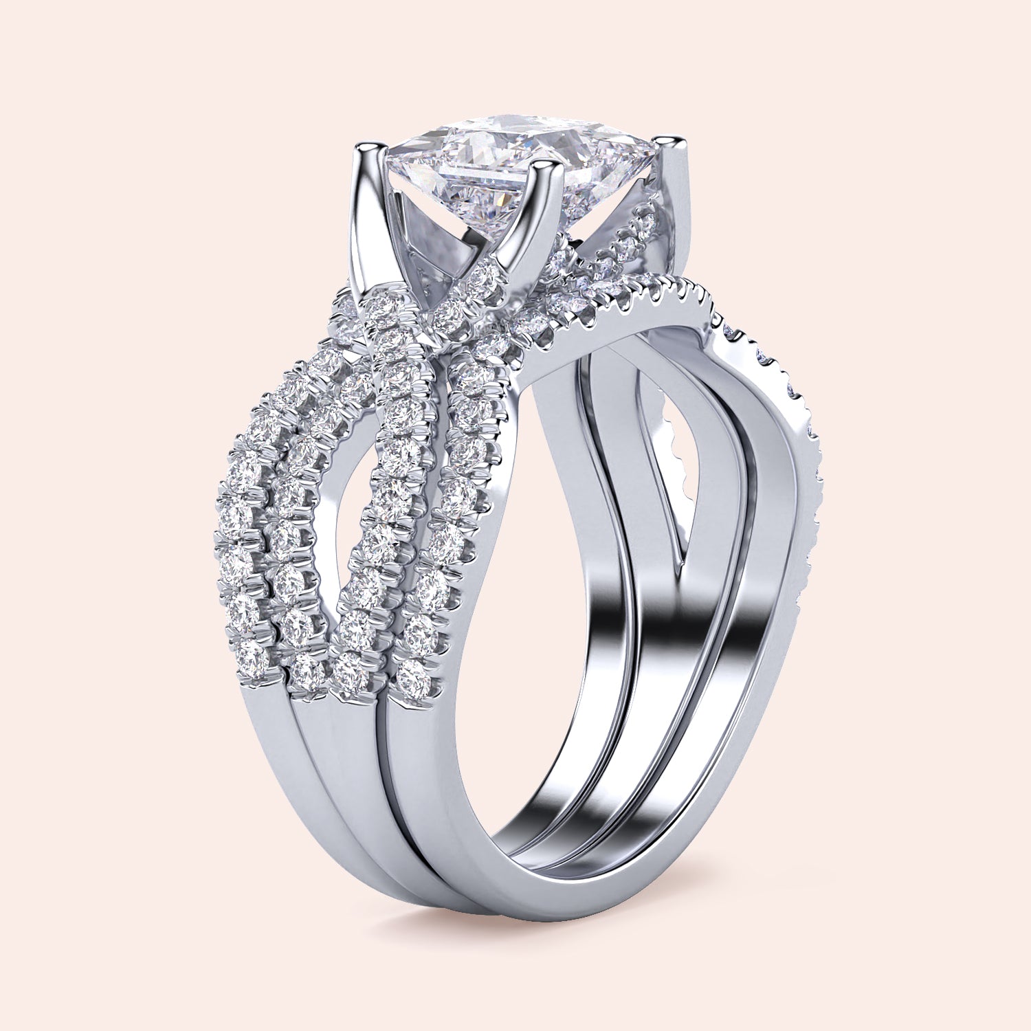 Elegant 14K white gold ring set with a marquise-cut diamond and intricatePave bands, enhancing its luxurious appeal.|

#14KRecycledWhiteGold
#18KRecycledWhiteGold








#Platinum