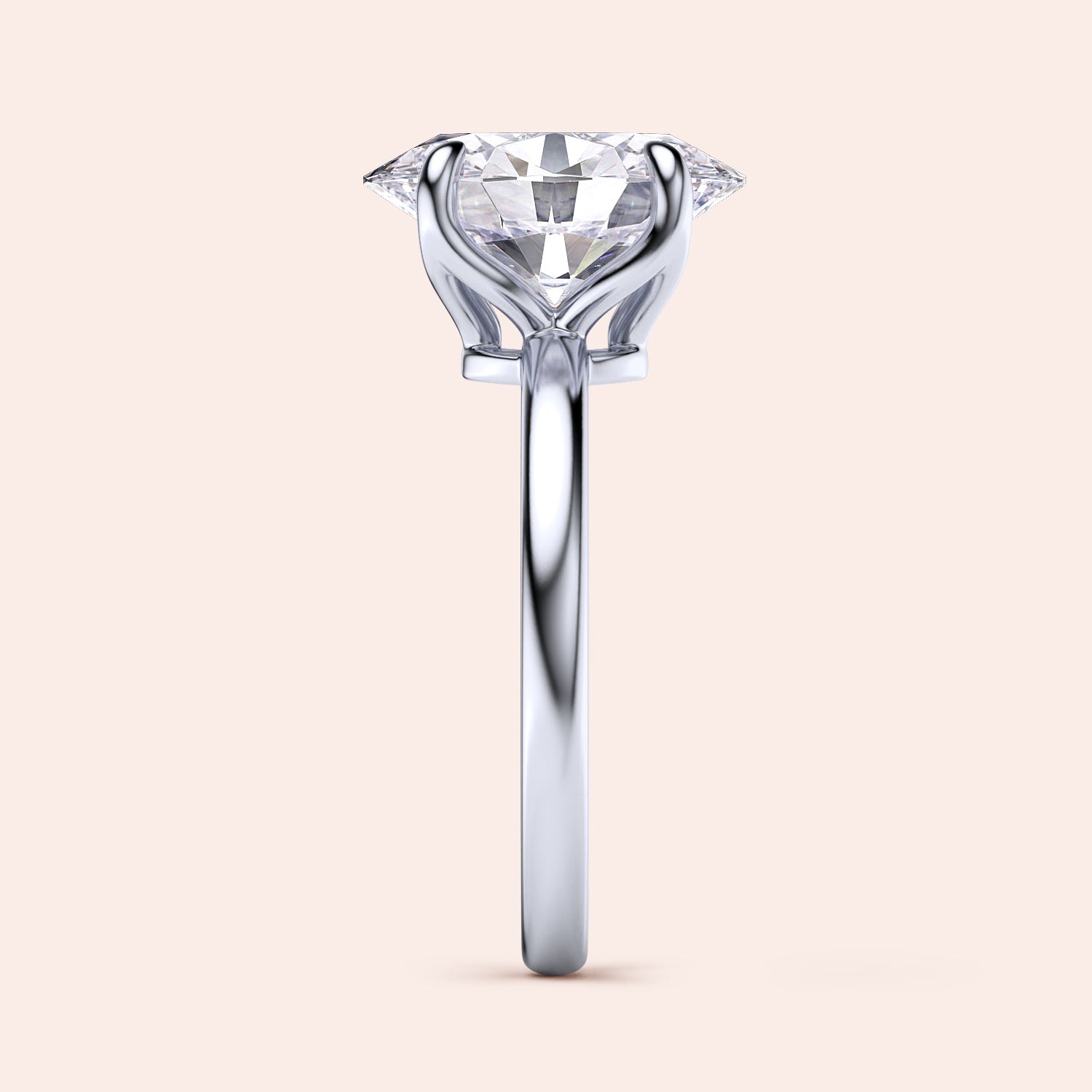 Elegant solitaire engagement ring with a heart-shaped diamond in a 14K or 18K white gold band, displayed on a neutral background.|

#14KRecycledWhiteGold
#18KRecycledWhiteGold








#Platinum