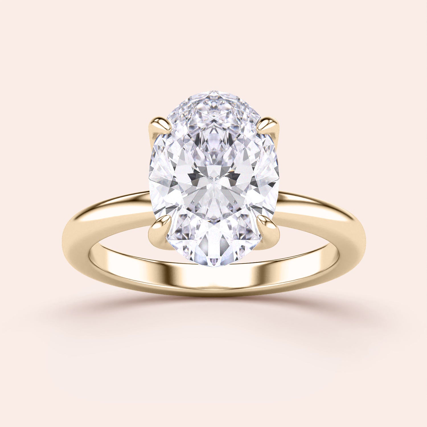 "Elegant oval tulip mount solitaire ring in 14K yellow gold, featuring a timeless design for engagement or special occasions."|




#14KRecycledYellowGold
#18KRecycledYellowGold






