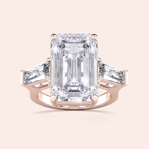 Rose Gold pear-shaped diamond engagement ring withPave band, available in 14K/18K gold or platinum, features an exquisite centerpiece.