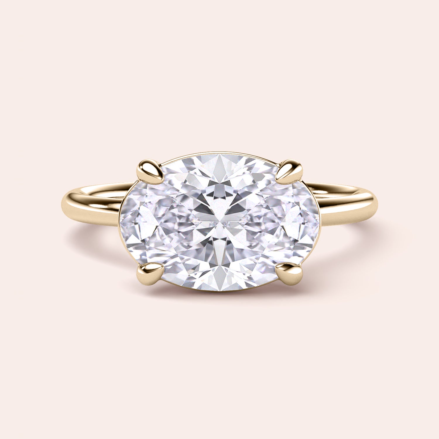 Elegant 14K yellow gold engagement ring featuring an oval diamond, showcasing timeless sophistication for any special occasion.|




#14KRecycledYellowGold
#18KRecycledYellowGold





