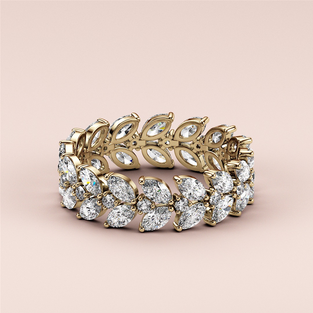 Buy Marquise Setting Half Eternity Diamond Ring Online -  Diamondsfactory.com.au